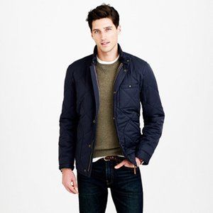 J. Crew Men’s Sussex Quilted Jacket in Highland Navy Size Medium